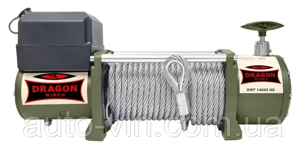 Лебідка електрична на евакуатор Dragon Winch DWT 14000 HD 24 В