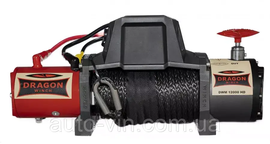 Лебідка автомобільна електрична Dragon Winch DWM 12000 HD S 12 В трос 30 м