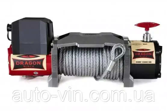 Лебідка автомобільна електрична Dragon Winch DWM 13000 HD 12 В трос 20 м