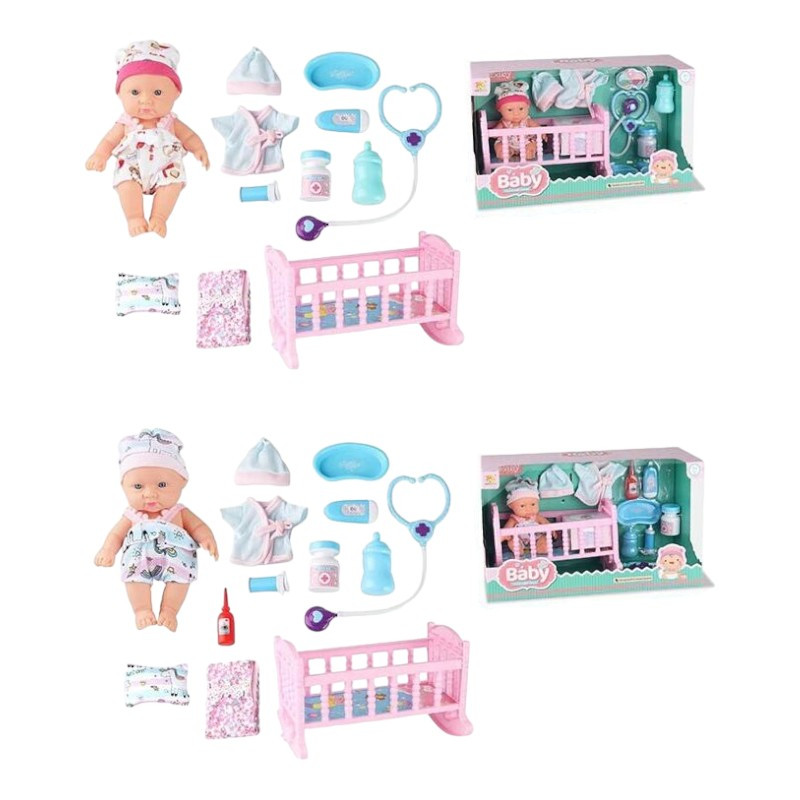 Пупс Baby. Dolls with Love (2 види, ліжко, одяг, медичне приладдя, в коробці) BLS-W 95