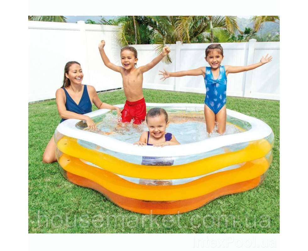 Надувний дитячий басейн Intex 56495 Морська Зірка, 183*180*53 см, наувне дно - фото 1 - id-p1407364939