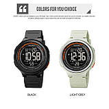 Спортивний електронний водонепроникний годинник Skmei 1841GY Grey. Тактичний годинник для військових, фото 3