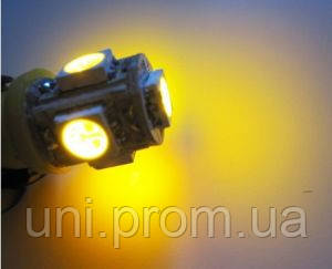 LED лампа жовтого світіння T10 АВТО, фото 1