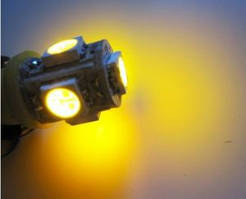 LED лампа жовтого світіння T10 АВТО