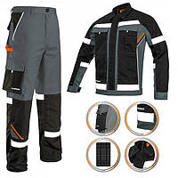 Чоловіча роба костюм куртка та штани, спецодяг робоча уніформа, спецівка якісна демісезонна