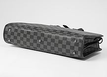 Чоловічий діловий портфель для документів, офісна сумка формат А4 клітинка, фото 2