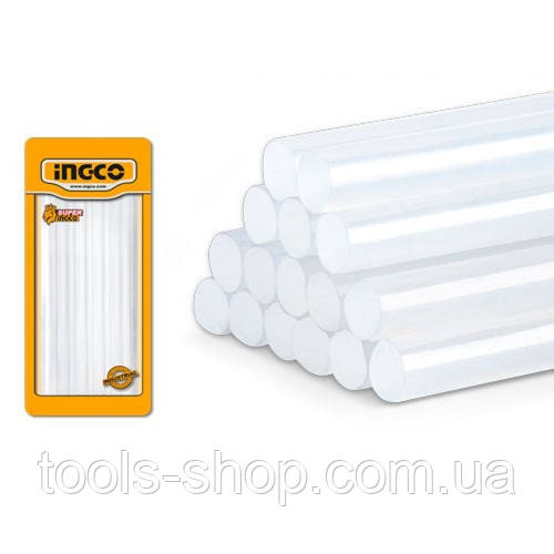 Клейові стрижні прозорі 11,2 х300 мм 1 кг INGCO, фото 1