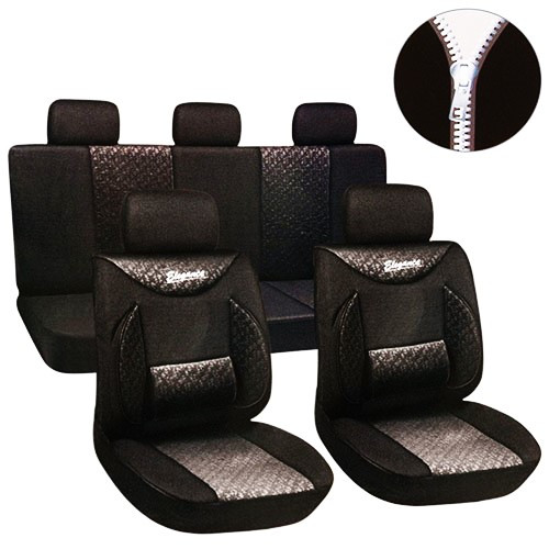 Чохли на сидіння MILEX Elegance/1 2пер+2задн+5подг/чорні