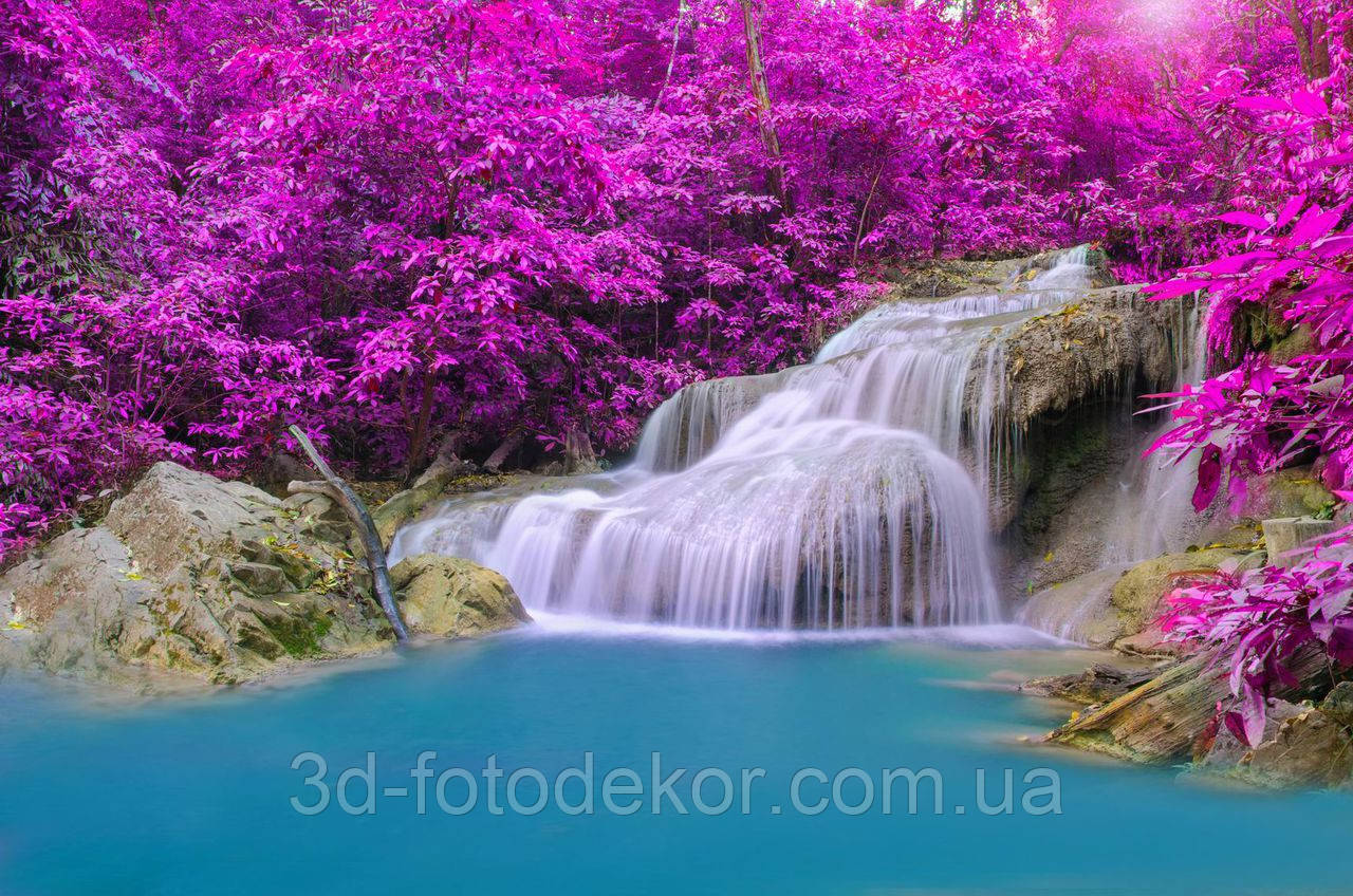 Фотошпалери "Каскадний водоспад" - Будь-який розмір! Читаємо опис!
