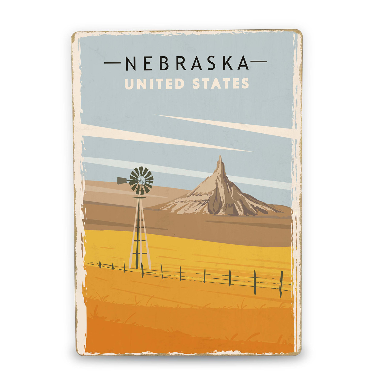 Дерев'яний постер Небраска А5, фото 1