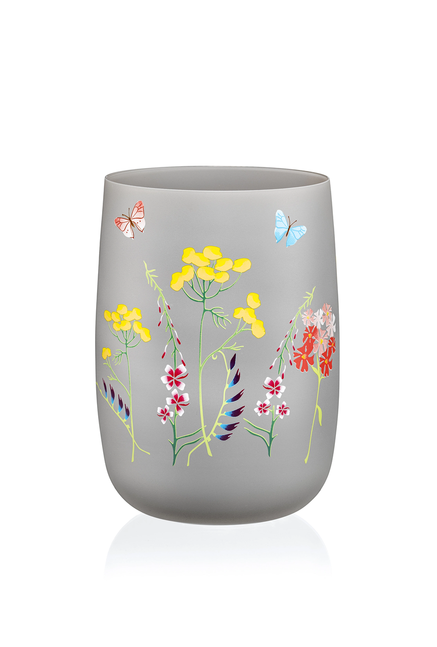 Boh. Herbal Grey/White Ваза 180 мм (b82510-OB474/458), Bohemia, Арт.43428