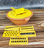 Ручна овочерізка-мультислайсер для овочів і фруктів FRICO FRU-285 9в1 Багатофункціональна овочерізка, фото 3