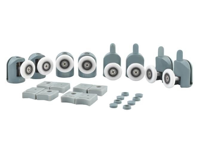 Ролики для душових кабін гідромасажних боксів Ruhhy A-43A+B комплект 8шт, фото 1