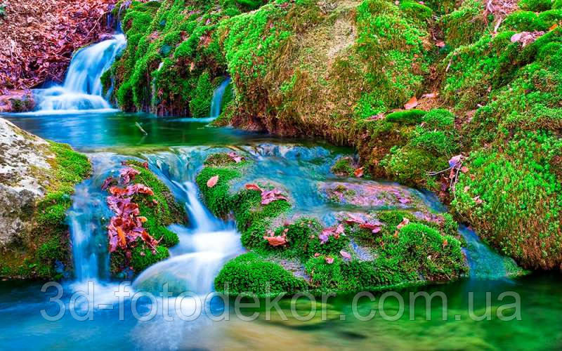 Фотошпалери "Яскравий водоспад на каменях" - Будь-який розмір! Читаємо опис!