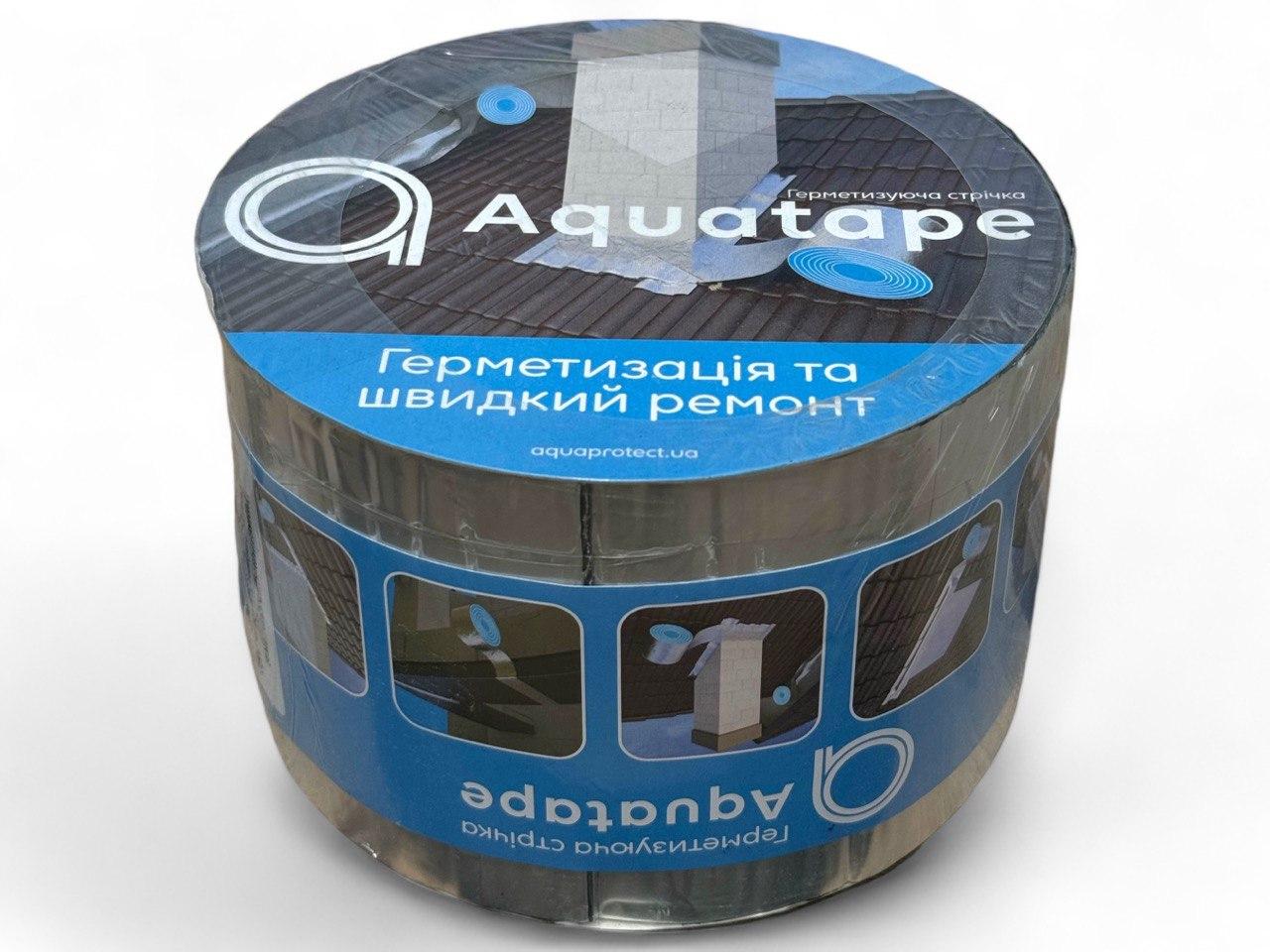 Герметизуюча бітумна стрічка AQUATAPE 100 мм х 10 м AIu (62713)