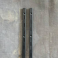 Рейка-профіль однорядна чорна, 2000х19х10 (стінка 1.2 мм), з кроком 50 мм
