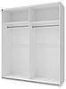 Шафа купе Doros L-Caiser Білий / Білий вставки Клондайк 2 ДСП 180х60х213 (42004001), фото 3