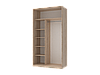 Шафа купе Doros Сіті Лайт Дуб Cонома 1 ДСП / 1 Дзеркало 120х60х225 (42002035), фото 4