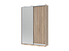 Шафа купе Doros Сіті Лайт Дуб Cонома 1 ДСП / 1 Дзеркало 150х45х225 (42002037), фото 2