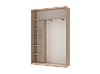 Шафа купе Doros Сіті Лайт Дуб Cонома 2 Дзеркала 150х45х225 (42002038), фото 4