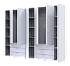 Розпашна Шафа для одягу Doros Гелар комплект Білий 3+4 ДСП 271,2х49,5х203,4 (42002120), фото 2