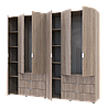 Розпашна Шафа для одягу Doros Гелар комплект Cонома 3+3 ДСП 232,4х49,5х203,4 (42002125), фото 2