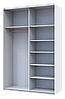 Шафа купе Doros G-Caiser Білий Дуб Евок 1 ДСП / 1 дзеркало 160х60х240 (42005071), фото 4