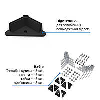 Стелаж оцинкований 180х90х50 см 5 полиць метал на болтах для підвалу | Стелаж для магазину, фото 6