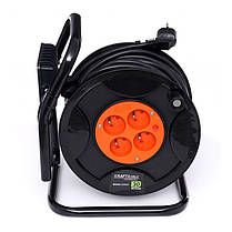 Садовий барабанний подовжувач 30 м Kraft&Dele KD4037 садовий подовжувач з котушкою, фото 2