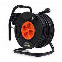 Садовий барабанний подовжувач 30 м Kraft&Dele KD4037 садовий подовжувач з котушкою, фото 4