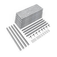 Стелаж оцинкований 252,5х100х50 см 7 полиць метал на болтах для виробництва | Стелаж для вулиці, фото 7