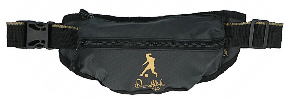 Сумка buuba на пояс, бананка Ronaldinho 10 Waist bag чорна