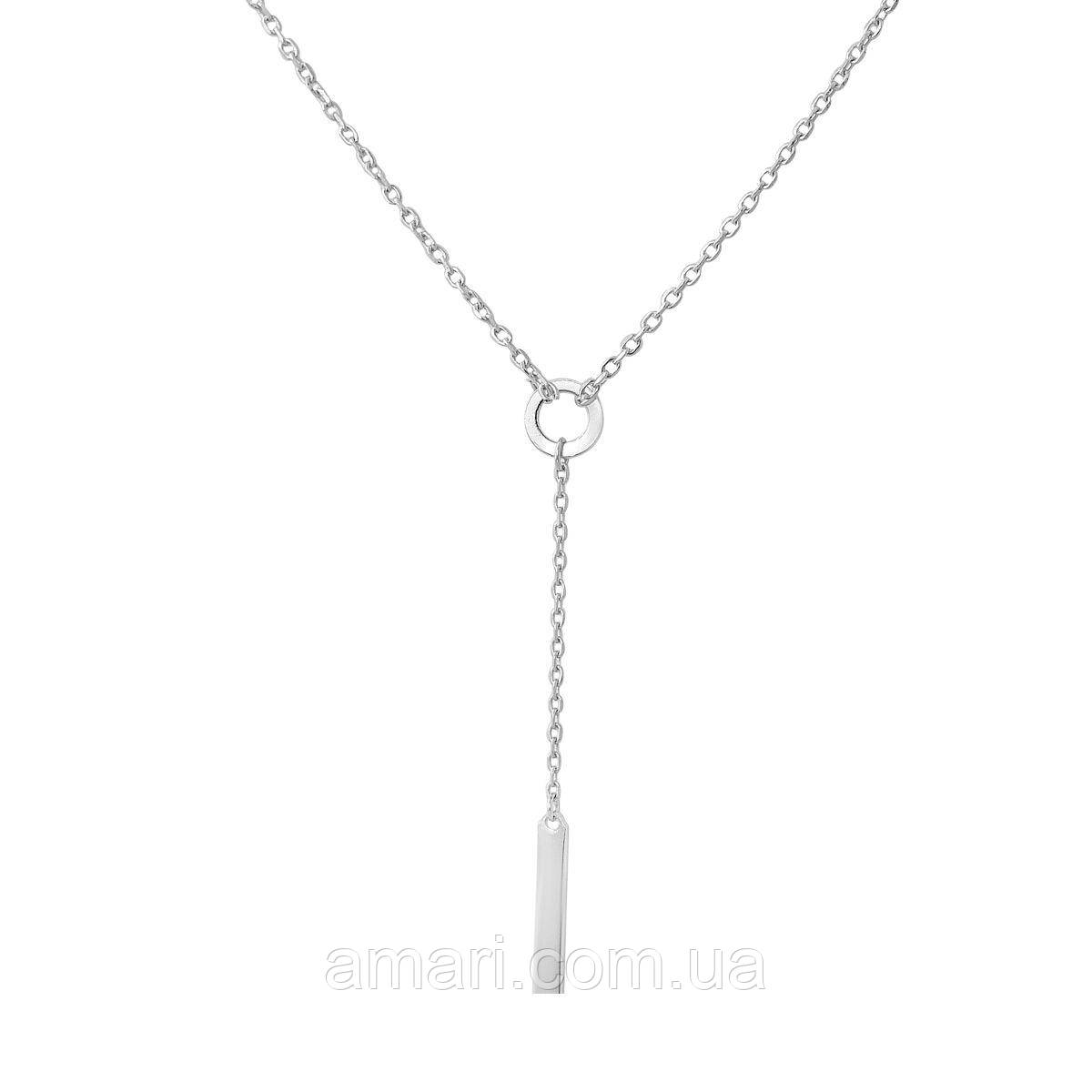 Срібне кольє Komilfo з без каменів, вага виробу 2,76 г (60002014) 400450 розмір, фото 1