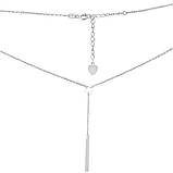 Срібне кольє Komilfo з без каменів, вага виробу 2,76 г (60002014) 400450 розмір, фото 2