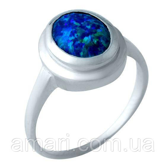 Срібне кільце Komilfo з опалом 1.1ct, вага виробу 3,34 г (1921579) 19 розмір