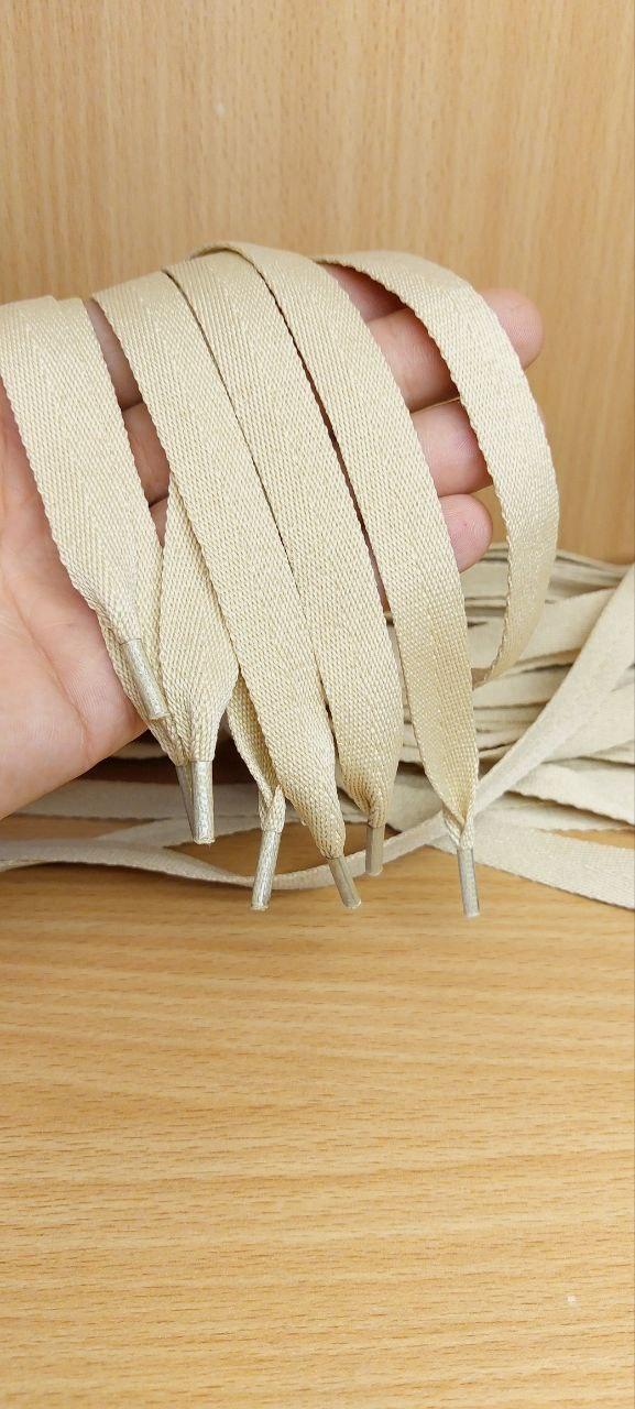 Шнурки 15 мм бежеві  пласкі, довжина 120 см