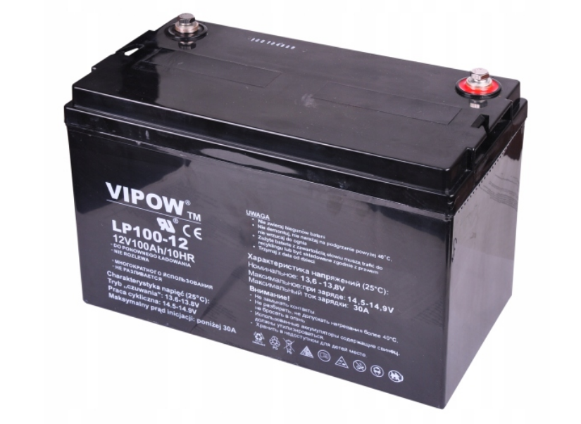 Гелевий акумулятор VIPOW 12V 100Ah (31,6 кг), фото 1
