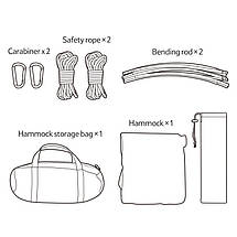 Гамак з дугами без перекидання Naturehike NH22DC008 (Blue), фото 4