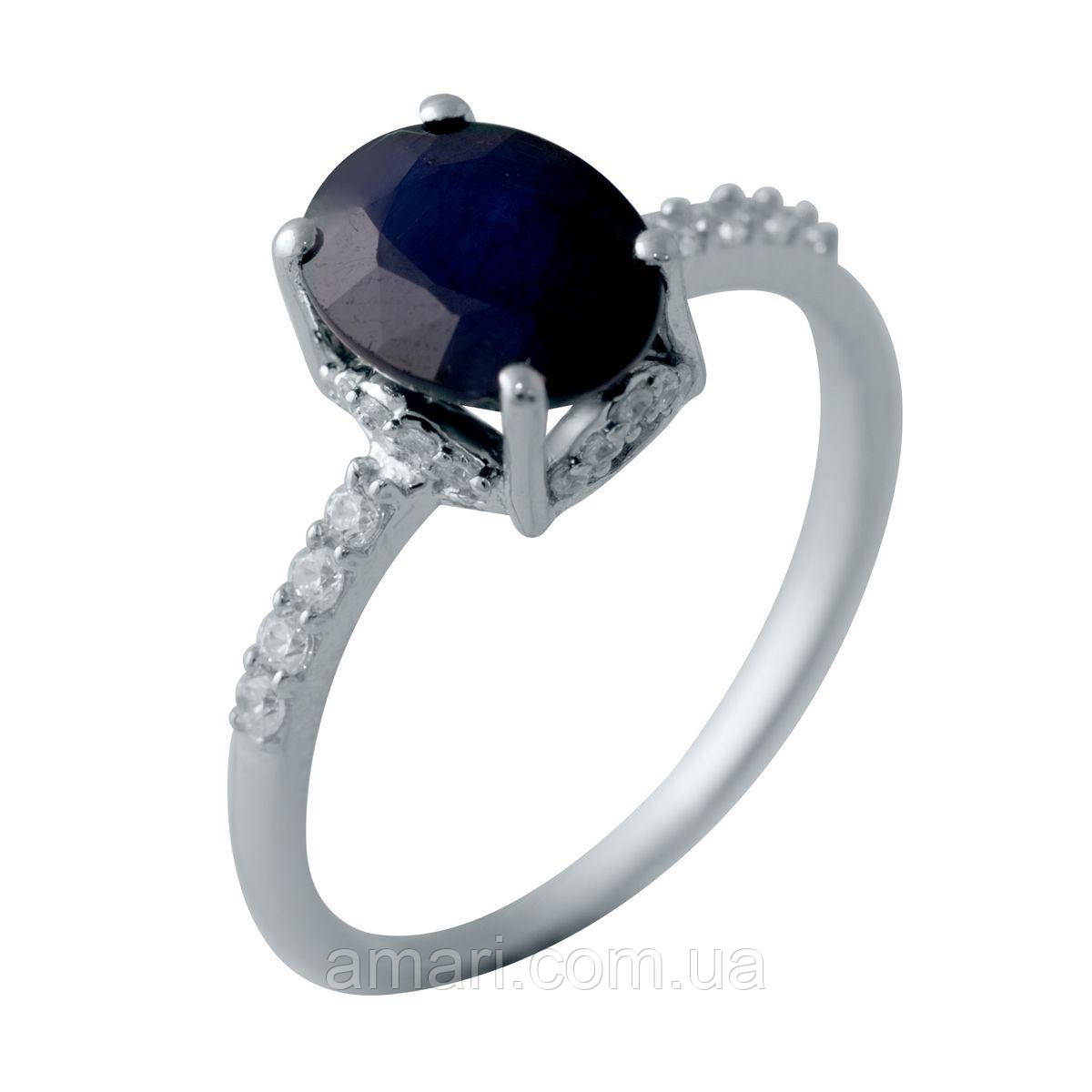 Серебряное кольцо Komilfo с натуральным сапфиром 2.908ct, вес изделия 2,23 гр (2006336) 17.5 размер