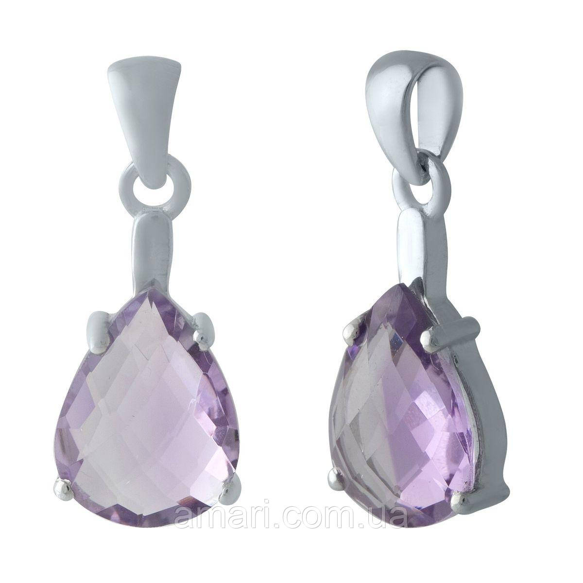 Срібна підвіска Komilfo з аметистом 3.017ct (2007395)