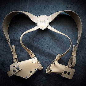 Оперативна кобура під ПМ із доп. магазином, шкіра Койот | Приховане носіння, чорна, регульована