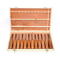 Комлект стамесок для різьби по дереву 12 шт. Kraft&Dele KD11775 набір професійних стамесок, фото 4