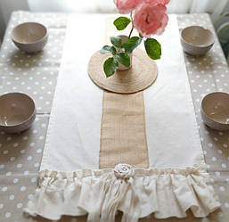 Доріжка на стіл сервіровочний Боххо з мішковиною