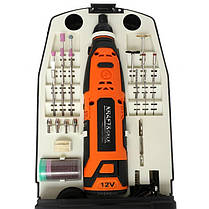 Електричний гравер із набором насадок 12В Kraft Dele KD1669 гравер електричний, фото 5