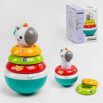 Дитяча розвиваюча пірамідка-неваляшка Єдиноріг TK Group 3136 з кільцями для гри та навчання