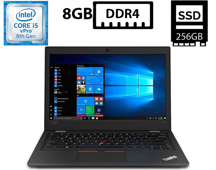 Ноутбук Lenovo ThinkPad L390/13.3”TN 1366x768/Core i5-8265U 1.60GHz/8GB DDR4/SSD 256GB/Intel UHD Graphics Камера Б/В