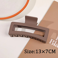 Краб заколка для волосся Lara 13 см матовий капучіно