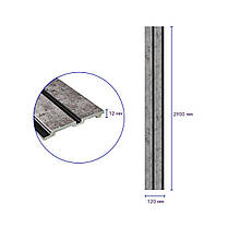 Рейка декоративна PS 2900х120х12мм Бетон із золотими вкрапленнями SW-00001752, фото 2