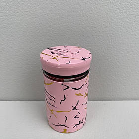 Ємність для спецій 5*8,4 см Stenson MT-4231 рожевий мармур