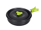 Набір туристичного посуду 3в1 алюмінієвий, Cooking Set DS-308 (чайник, каструля, сковорідка), фото 4